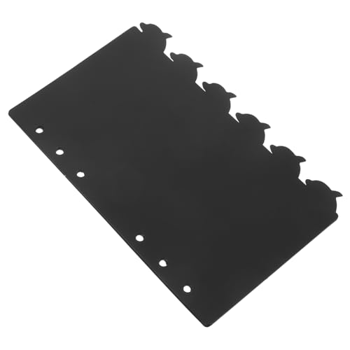 HAPINARY 6 Stück Teiliges Ringbuch Register mit Reißverschluss PP Trennblätter für Ordner Schwarze Registerkarten für Effiziente Organisation von Notizbüchern und Planern von HAPINARY