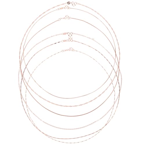 HAPINARY 6 Stück Teiliges Roségold Halsketten Ketten für Damen DIY Schmuckkette Glatte Oberfläche Vielseitig für Halsketten und Armbänder HAPINARY 6 Stück Teiliges Roségold Halsketten Ketten für Damen DIY Schmuckkette Glatte Oberfläche Vielseitig für Halsketten und Armbänder von HAPINARY