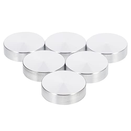 HAPINARY 6 Stück Teiliges Runde Aluminiumplatten Glasplattenadapter für Glastischplatten Langlebige Möbelbeschläge Einfache Geeignet für Wohn Büro und Hoteltische von HAPINARY