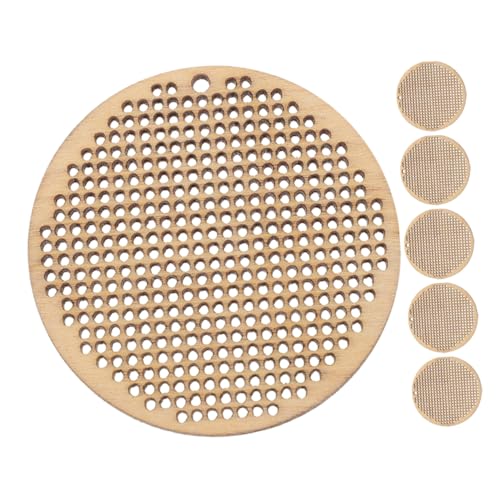 HAPINARY 6 Stück Teiliges Runde Kreuzstich Holzchips DIY Anhänger aus Langlebigem Naturholz für Bastelprojekte und Schmuckherstellung HAPINARY 6 Stück Teiliges Runde Kreuzstich Holzchips DIY Anhänger aus Langlebigem Naturholz für Bastelprojekte und Schmuckherstellung von HAPINARY
