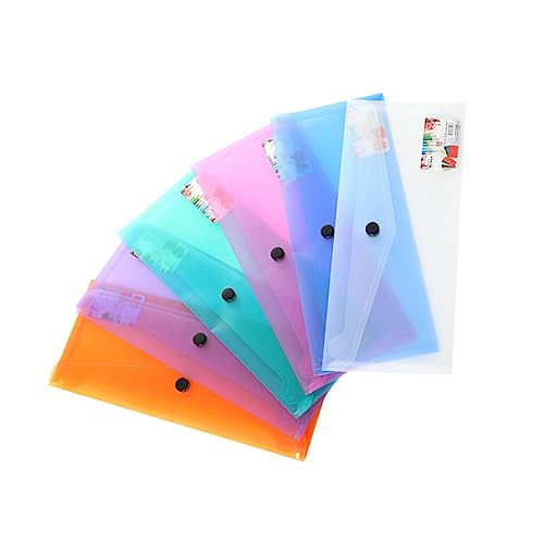 HAPINARY 6 Stück Teiliges Transparente Dokumentenordner aus Robustem Kunststoff mit Druckknopfverschluss Vielseitige Aufbewahrungstaschen für Wichtige Dokumente Praktische Zufällige Farbe HAPINARY 6 Stück Teiliges Transparente Dokumentenordner aus Robustem Kunststoff mit Druckknopfverschluss Vielseitige Aufbewahrungstaschen für Wichtige Dokumente Praktische Zufällige Farbe von HAPINARY