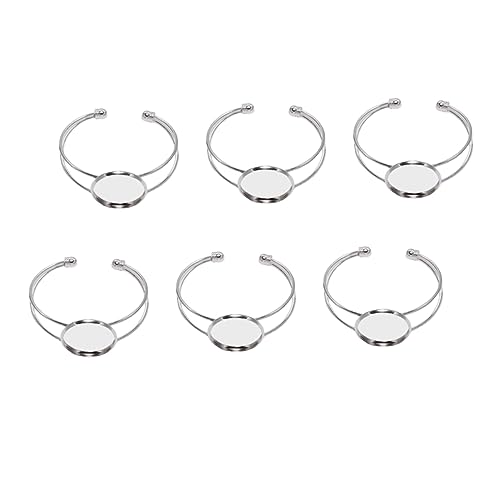 HAPINARY 6 Stück Teiliges Y Förmiges Armband Bastelset aus Kupfer Verstellbare Runde Schmucktabletts in Silber für DIY und Anhänger Langlebiges Metall für Personalisierte Schmuckherstellung HAPINARY 6 Stück Teiliges Y Förmiges Armband Bastelset aus Kupfer Verstellbare Runde Schmucktabletts in Silber für DIY und Anhänger Langlebiges Metall für Personalisierte Schmuckherstellung von HAPINARY