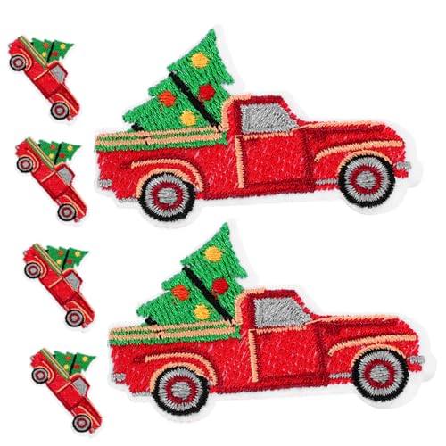HAPINARY 6 Stück Weihnachts Stickerei Patches, Weihnachts Kleidungsflicken, Zum Aufbügeln, Weihnachts Kleidungsflicken, Dekorative Weihnachtsflicken, Polyester Patches, Weihnachtliche von HAPINARY