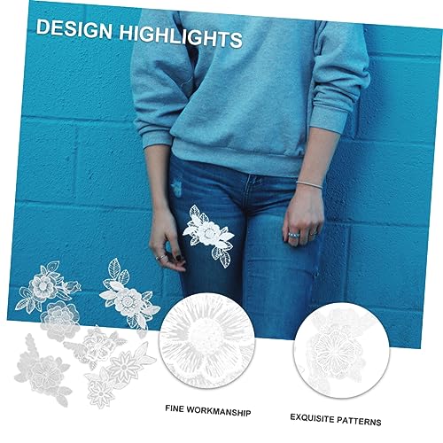 HAPINARY 6 Stück Weiße Spitzenblumen Aufnäher mit Floraler Stickerei DIY Applikationen zum Aufnähen für Kleidung Taschen und Kostüme Langlebige Stoffpatches für Bastelbedarf HAPINARY 6 Stück Weiße Spitzenblumen Aufnäher mit Floraler Stickerei DIY Applikationen zum Aufnähen für Kleidung Taschen und Kostüme Langlebige Stoffpatches für Bastelbedarf von HAPINARY