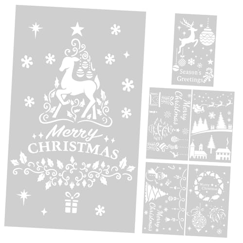HAPINARY 6 Teilige Malvorlagen, Künstlerbedarf, Weihnachtsschablonen Zum Malen, Partyschablonen, Wiederverwendbare Druckschablonen, Kleine Schablonen Zum Basteln, Tragbare Vorlagen, HAPINARY 6 Teilige Malvorlagen, Künstlerbedarf, Weihnachtsschablonen Zum Malen, Partyschablonen, Wiederverwendbare Druckschablonen, Kleine Schablonen Zum Basteln, Tragbare Vorlagen, von HAPINARY