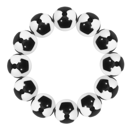 HAPINARY 60 Stück Acryl Fußball Perlen Runde Spacer Schmuckperlen für DIY Armbänder Halsketten Sportliches Bastelzubehör HAPINARY 60 Stück Acryl Fußball Perlen Runde Spacer Schmuckperlen für DIY Armbänder Halsketten Sportliches Bastelzubehör von HAPINARY