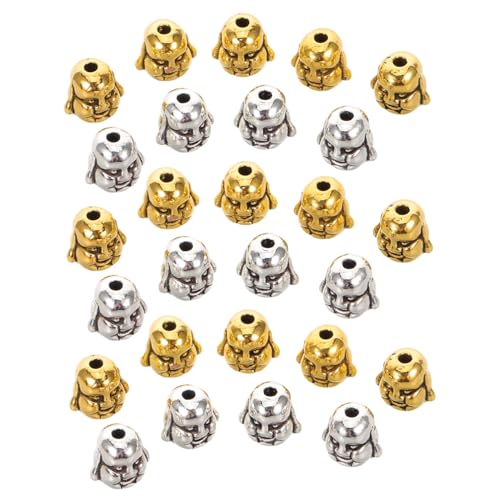 HAPINARY 60 Stück Retro Buddha Kopf Getrennte Perlen Schmuck Vintage Perlen Armbandherstellung Charm Verbindungsperlen Armband Abstandshalter Antik Silber HAPINARY 60 Stück Retro Buddha Kopf Getrennte Perlen Schmuck Vintage Perlen Armbandherstellung Charm Verbindungsperlen Armband Abstandshalter Antik Silber von HAPINARY