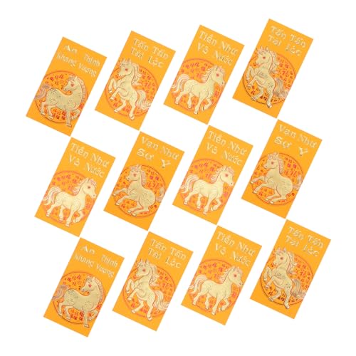 HAPINARY 60 Stück Rote Umschläge Jahr Des Pferdes Goldfolie Lunar Year Umschläge Traditionelle Spring Festival Geldumschläge Geschenkumschläge für Familie Freunde von HAPINARY