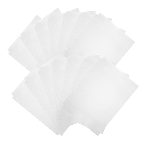 HAPINARY 60 Stück Teiliges Fotohüllen Doppelseitige Transparente PVC Einlagen mit Fächern Klare Nachfüllseiten für Fotoalben Schützt Fotos und Postkarten Organizer für Din Alben von HAPINARY