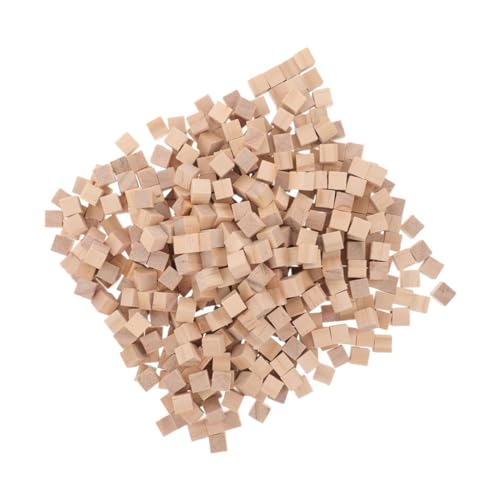 HAPINARY 600 Stück Holzwürfel aus Unbehandeltem Kiefernholz Robuste Blanko Holzklötzchen zum Basteln DIY Puzzle Bastelspielzeug Sichere Langlebige Holzquadratblöcke von HAPINARY