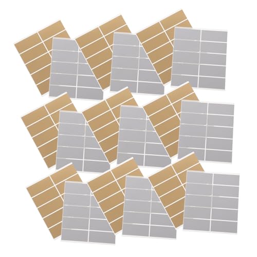 HAPINARY 600 Stück Scratch Off Sticker Rechteckig Gold Silber Metallic Finish für DIY Rubbellose Überraschungskarten Gender Reveal Private Botschaften Kratzbar ohne Rückstände von HAPINARY