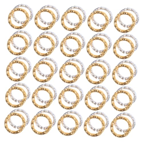 HAPINARY 600 Stück Verdrehte Offene Sprungringe Gold Silber Metallverbinder Schmuckzubehör für DIY Basteln Ohrring Montage und Halsketten Reparatur von HAPINARY