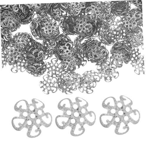 HAPINARY 600 Stücke Metall Perlenkappen mit Filigranem Hohlblumen-design Spacer Endkappen für Schmuckherstellung Geeignet für DIY Halsketten Armbänder und Ohrringe Silberfarben HAPINARY 600 Stücke Metall Perlenkappen mit Filigranem Hohlblumen-design Spacer Endkappen für Schmuckherstellung Geeignet für DIY Halsketten Armbänder und Ohrringe Silberfarben von HAPINARY