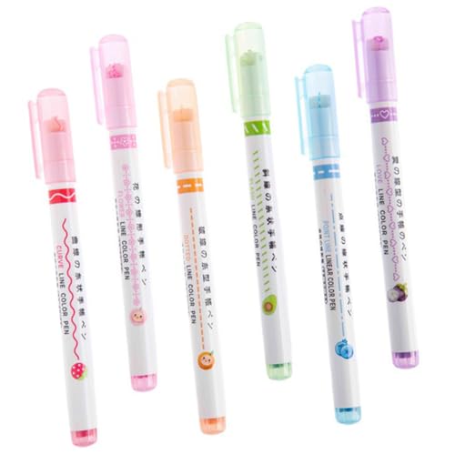 HAPINARY 6Stücke Farbige Highlighter Stifte Handgezeichnete Marker für Markieren und Hervorheben von Notizen und Leicht für Schule und Büro HAPINARY 6Stücke Farbige Highlighter Stifte Handgezeichnete Marker für Markieren und Hervorheben von Notizen und Leicht für Schule und Büro von HAPINARY