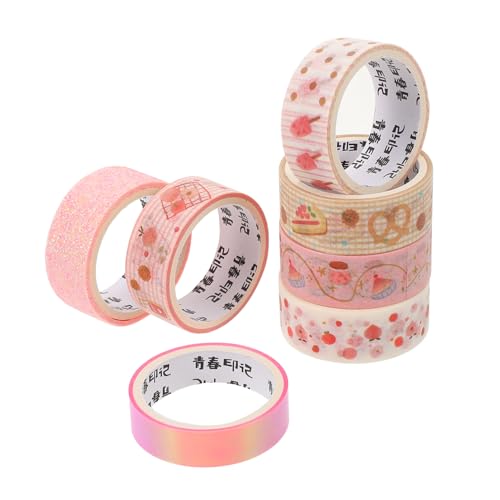 HAPINARY 7 Rollen Washi Tape mit Glittereffekt Dekoratives Klebeband für Scrapbooking Journals und DIY Projekte für Karten und Kreative Bastelarbeiten von HAPINARY