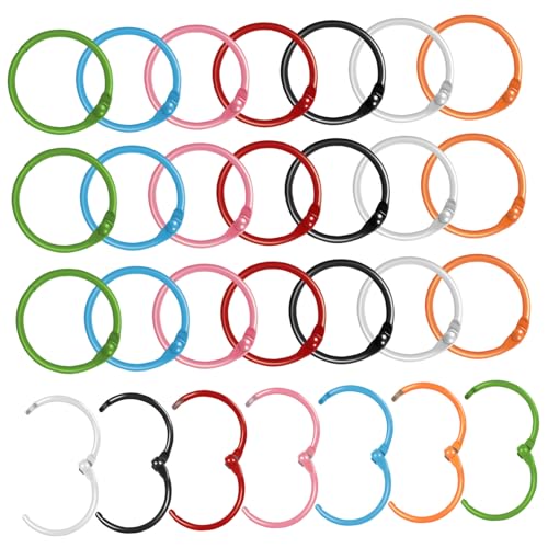 HAPINARY 70 Stück Teiliges Bunte Metallbuchringe mit Sicherem Verschluss Einfache Öffnung Vielseitig für Karteikarten Loseblätter Schlüsselanhänger Langlebig und Stilvoll für Scrapbooking HAPINARY 70 Stück Teiliges Bunte Metallbuchringe mit Sicherem Verschluss Einfache Öffnung Vielseitig für Karteikarten Loseblätter Schlüsselanhänger Langlebig und Stilvoll für Scrapbooking von HAPINARY