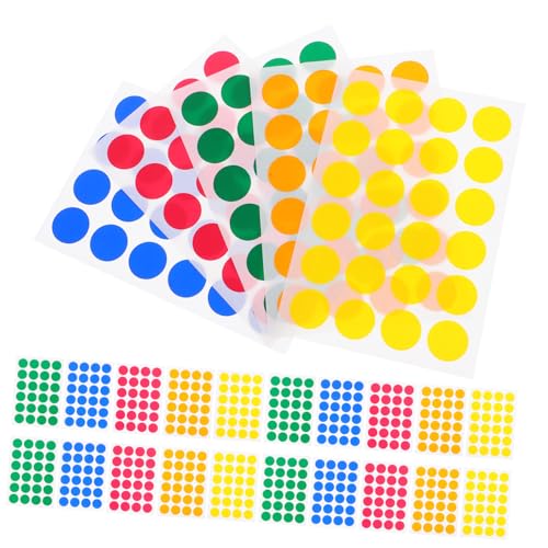 HAPINARY 720 Stück Punktaufkleber Selbstklebende Farbcodierung Etiketten für Scrapbooking Papierhandwerk Büroorganisation Lebhaften Farben Rot Blau Orange Grün Gelb HAPINARY 720 Stück Punktaufkleber Selbstklebende Farbcodierung Etiketten für Scrapbooking Papierhandwerk Büroorganisation Lebhaften Farben Rot Blau Orange Grün Gelb von HAPINARY