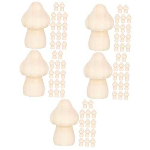 HAPINARY 75 Stück Holzpilz Ornament, Pilz Bastelarbeit, Unlackiertes Holzhandwerk, Unlackierte DIY Holzpilzfigur, Holzhandwerk, Unlackierte Mini Pilz Ornamente, Unlackierter Pilz HAPINARY 75 Stück Holzpilz Ornament, Pilz Bastelarbeit, Unlackiertes Holzhandwerk, Unlackierte DIY Holzpilzfigur, Holzhandwerk, Unlackierte Mini Pilz Ornamente, Unlackierter Pilz von HAPINARY