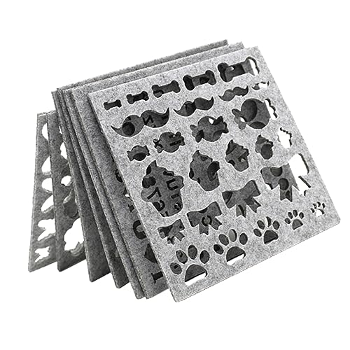 HAPINARY 7Stücke Teiliges DIY Craft Stencil Applique für Nadelfilz Hochwertige Schablonen für Anfänger mit Verschiedenen Motiven für Handarbeiten und Filzprojekte von HAPINARY
