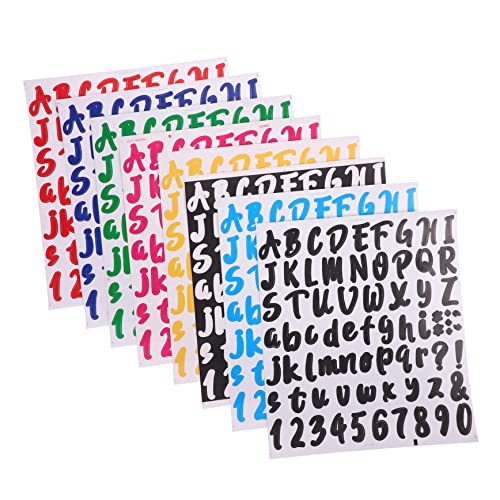 HAPINARY 8 Bögen Alphabet Aufkleber, Selbstklebende Briefkastenaufkleber, Briefkastenbuchstaben Für Außen, Reflektierende Briefkastenbuchstaben Aufkleber, Aufkleberbuchstaben Zum Basteln, von HAPINARY