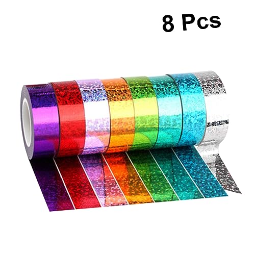 HAPINARY 8 Rollen Glitzernde Klebebänder Hochviskoses Stoffklebeband Bunten Farben für DIY Bastelprojekte Scrapbooking Geschenkverpackungen und Kreative Dekoration HAPINARY 8 Rollen Glitzernde Klebebänder Hochviskoses Stoffklebeband Bunten Farben für DIY Bastelprojekte Scrapbooking Geschenkverpackungen und Kreative Dekoration von HAPINARY