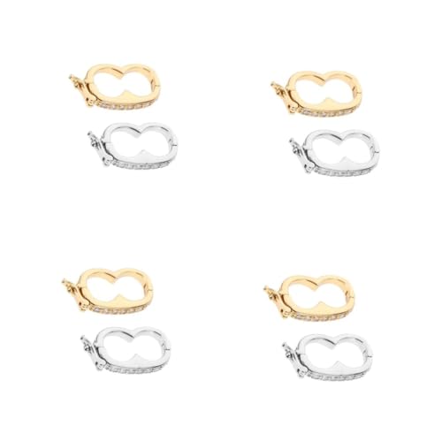 HAPINARY 8 Stck. Schmuckverschluss Kettenverlängerung Perlenförmige Kettenverschlüsse DIY Armband und Halskettenverschluss Einfach zu Handhaben für Eleganten Schmuckdesign von HAPINARY