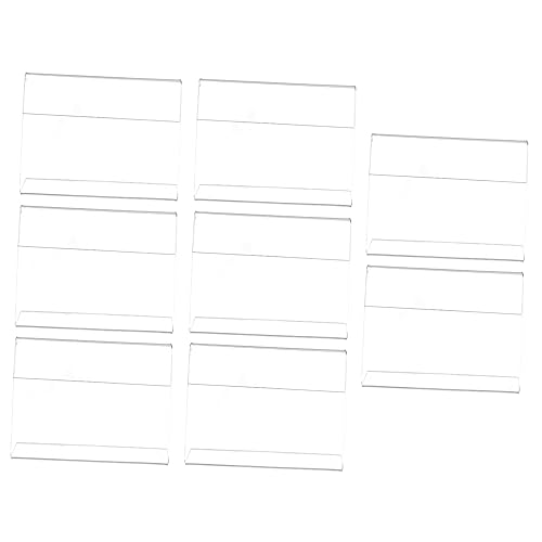 HAPINARY 8 Stück Acryl Preisschild Halter Form Teiliges Set Transparente Tischaufsteller für Menüs und Angebote für Restaurant Büro und Veranstaltungen von HAPINARY