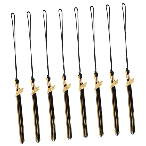 HAPINARY 8 Stück Teiliges Abschlussquasten für Doktorhut Kreative Hängende Anhänger in Schwarz Leichte DIY Dekoration für Schulabschlussfeier für Absolventen und Fotomomente HAPINARY 8 Stück Teiliges Abschlussquasten für Doktorhut Kreative Hängende Anhänger in Schwarz Leichte DIY Dekoration für Schulabschlussfeier für Absolventen und Fotomomente von HAPINARY