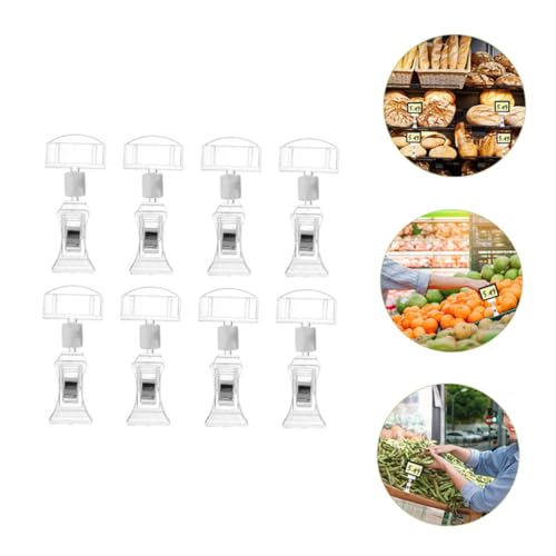 HAPINARY 8 Stück Teiliges Drehbare Preisschildklammern Transparent Doppelseitige Clips für Preisschilder Etikettenhalter für Kleidung Regal Werbedisplay in Einzelhandel und Supermarkt HAPINARY 8 Stück Teiliges Drehbare Preisschildklammern Transparent Doppelseitige Clips für Preisschilder Etikettenhalter für Kleidung Regal Werbedisplay in Einzelhandel und Supermarkt von HAPINARY