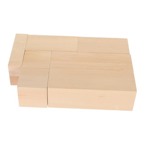 HAPINARY 8 Stück Teiliges Holz Schnitzblock aus Hochwertigem Lindenholz Glatte Oberfläche ohne Grate für DIY Holzschnitzarbeiten Kreative Holzprojekte Schnitzen und Heimdekor Sichere und von HAPINARY