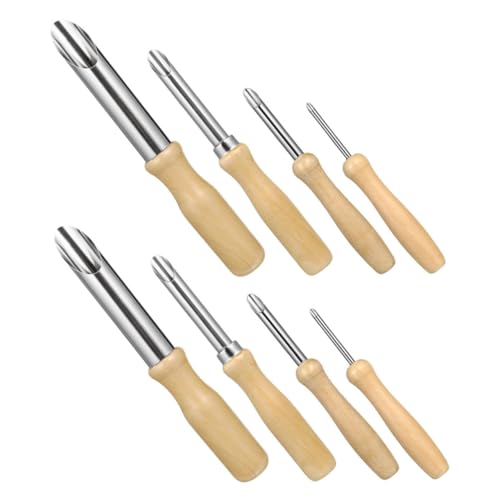 HAPINARY 8 Stück Teiliges Keramik Modellierwerkzeug mit Edelstahl Rundloch Stanzern Ergonomische Holzgriffe Langlebig und Vielseitig für Präzises Tonbohren und Töpferarbeiten für DIY HAPINARY 8 Stück Teiliges Keramik Modellierwerkzeug mit Edelstahl Rundloch Stanzern Ergonomische Holzgriffe Langlebig und Vielseitig für Präzises Tonbohren und Töpferarbeiten für DIY von HAPINARY