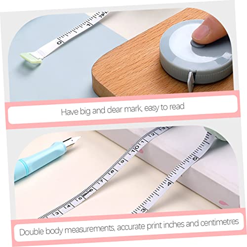 HAPINARY 8 Stück Teiliges Mini Maßband Einziehbares Rollmeter Weiches Maßband Nähen Körpermaßband Schneidermaßband in Weiß Rosa Blau Grün Kompakt und Tragbar von HAPINARY