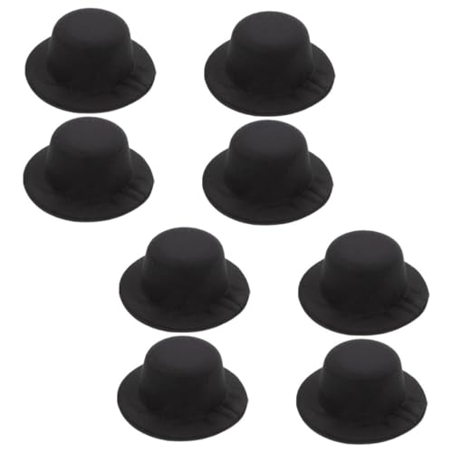 HAPINARY 8 Stück Teiliges Mini Schwarze Puppenhut für DIY Weihnachtsdeko Party Basteln Weiches Material Sicher HAPINARY 8 Stück Teiliges Mini Schwarze Puppenhut für DIY Weihnachtsdeko Party Basteln Weiches Material Sicher von HAPINARY
