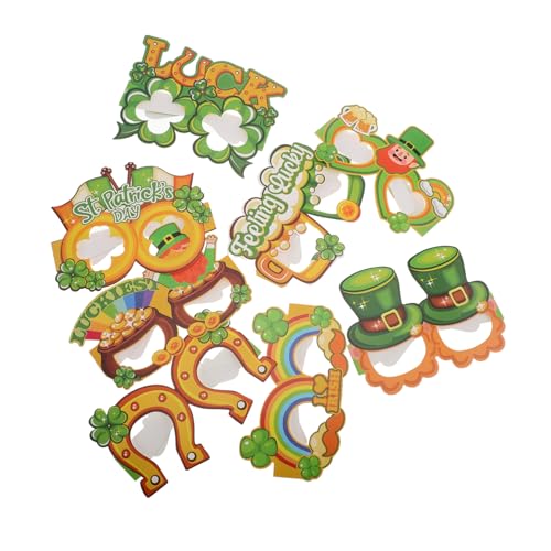 HAPINARY 8 Stück Teiliges Patrick's Day Brillenset Lustige Foto Requisiten mit Shamrock Design Leichte Partybrillen für Unvergessliche Irische Feierlichkeiten HAPINARY 8 Stück Teiliges Patrick's Day Brillenset Lustige Foto Requisiten mit Shamrock Design Leichte Partybrillen für Unvergessliche Irische Feierlichkeiten von HAPINARY