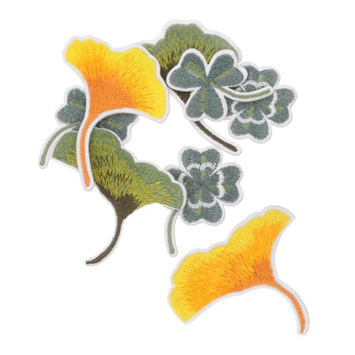 HAPINARY 8 Stück Teiliges Set Selbstklebender Stickerei Patches mit Farbverlauf Ginkgo Vierblättrigem Kleeblatt Stoffaufnäher für Kleidung Taschen Schuhe zur Schnellen und Kreativen HAPINARY 8 Stück Teiliges Set Selbstklebender Stickerei Patches mit Farbverlauf Ginkgo Vierblättrigem Kleeblatt Stoffaufnäher für Kleidung Taschen Schuhe zur Schnellen und Kreativen von HAPINARY