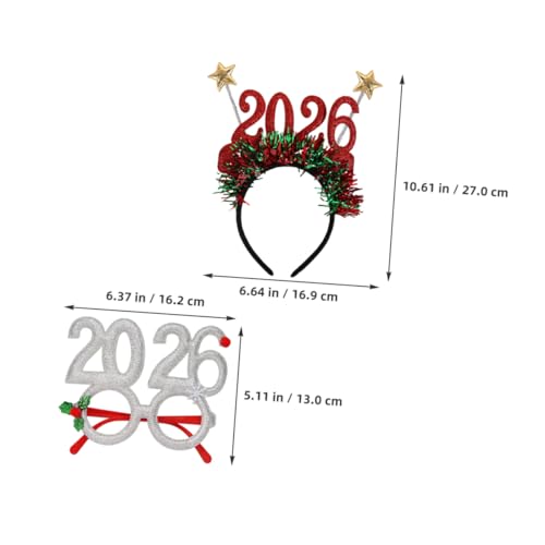 HAPINARY 8 Stück Teiliges Year Eyeglasses Glitter Headband und Brillenrahmen Leichtes Vielseitiges Partyzubehör für Silvesterfeiern Kreative Foto Requisiten für Festliche HAPINARY 8 Stück Teiliges Year Eyeglasses Glitter Headband und Brillenrahmen Leichtes Vielseitiges Partyzubehör für Silvesterfeiern Kreative Foto Requisiten für Festliche von HAPINARY