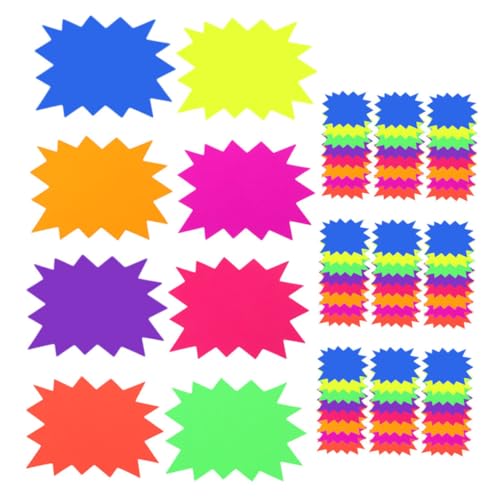 HAPINARY 80 Stück Fluoreszierende Papierschilder, Verkaufsschilder, Etiketten Für Handelsschilder, Werbeaufkleber, Ersatz Verkaufsschilder, Schilder Für Ladenschilder von HAPINARY