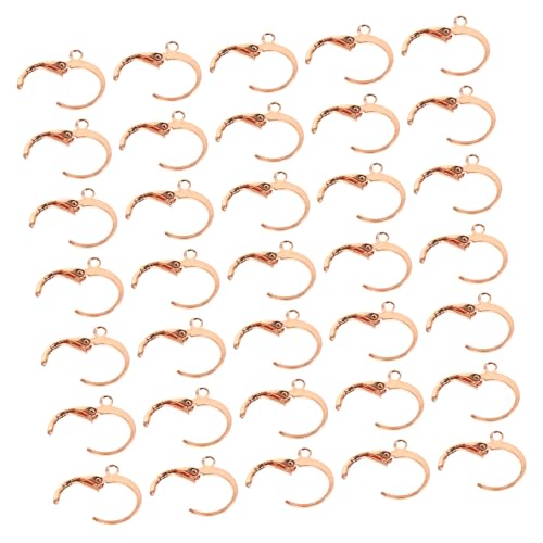 HAPINARY 80 Stück Teiliges Runde Hebelverschluss Ohrhaken in Roségold DIY Ohrringhaken aus Edelstahl Einfach zu Öffnen Bequem und Sicher für Schmuckherstellung und Bastelprojekte von HAPINARY