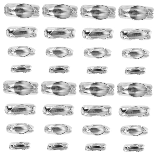 HAPINARY 800 Stück Metall Kugelkettenschloss Clip Stabile Kugelkettenglieder Verbinder für Schmuckreparatur DIY Schmuckverbinder für Halsketten Schlüsselanhänger von HAPINARY