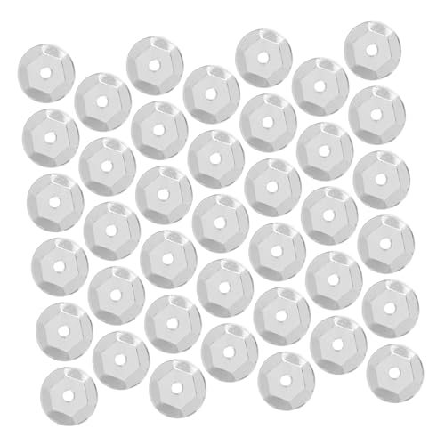 HAPINARY 800 Stück Runde Silberne Pailletten Lose Glänzend PVC Bastelperlen für DIY Basteln Nähen Schmuck Mode Dekoration von HAPINARY