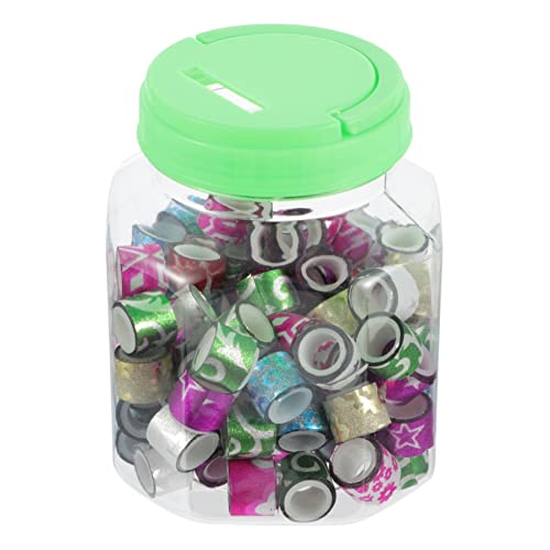 HAPINARY 90 Stück Bunte Washi Klebebänder DIY Dekorative Klebebänder für Scrapbooking und Bastelprojekte Praktische Aufbewahrung in Flasche Zufällige Deckelfarbe Zufällige Zufällige Farbe von HAPINARY