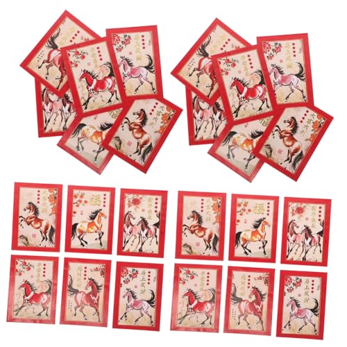 HAPINARY 90 Stück Teiliges Chinesische Neujahrs-glücksumschläge Pferdejahr Rote Umschläge Lai See für Frühlingsfest Hochzeit Geburtstag mit Kreativem Pferdemotiv und Hochwertigem Papier HAPINARY 90 Stück Teiliges Chinesische Neujahrs-glücksumschläge Pferdejahr Rote Umschläge Lai See für Frühlingsfest Hochzeit Geburtstag mit Kreativem Pferdemotiv und Hochwertigem Papier von HAPINARY