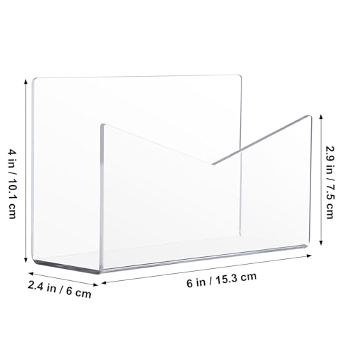 HAPINARY Acryl Mail Organizer Transparent Postsortierer Schreibtisch Ablage Fächer Briefablage Dokumentenhalter Büro Aufbewahrung für Zuhause und Büro von HAPINARY