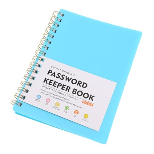 HAPINARY Adressenbuch mit Alphabetischen Tabs Hardcover Passwortbuch für Senioren Praktischer Organizer für Internetlogins und Passwörter Benutzerfreundliches Design Himmelblau von HAPINARY