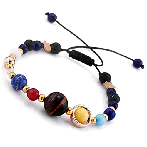 HAPINARY Armband Verstellbare Für Perlen Freundschafts Sonnensystem-Perlen Schutzstern- Sonnensystem-Perlenarmreif Naturstein-Perlen Armbänder HAPINARY Armband Verstellbare Für Perlen Freundschafts Sonnensystem-Perlen Schutzstern- Sonnensystem-Perlenarmreif Naturstein-Perlen Armbänder von HAPINARY