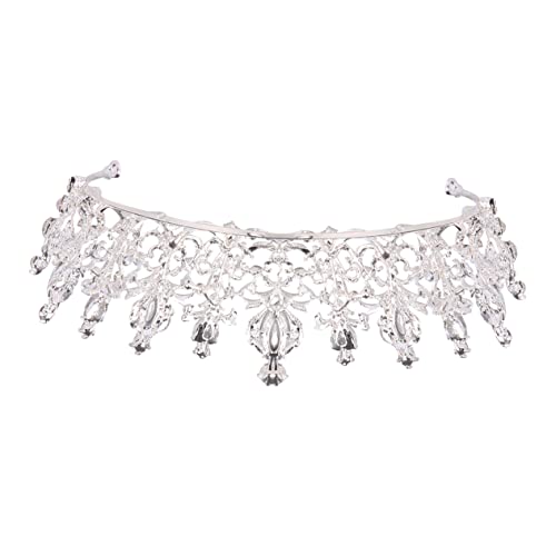HAPINARY Barock Vintage Strass Hochzeit Krone Damen Kopfschmuck Braut Haarschmuck für Karneval Halloween Cosplay Fest von HAPINARY