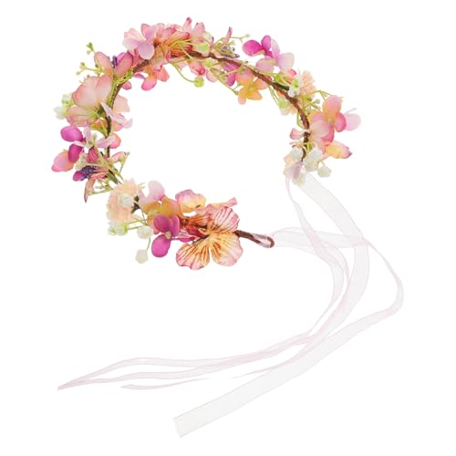 HAPINARY Blumenkranz Haarschmuck für Bräute Handgefertigtes Floral Haarband mit Minimalistischen Akzenten für Hochzeitsfotos Hochzeiten und Outdoor Veranstaltungenhh von HAPINARY