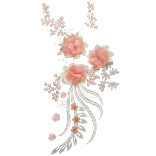 HAPINARY Bügelbild Blumen Stickerei Patch Applikation für Kleidung Taschen DIY Projekte Sicheres Material Einfach Anzubringen für Kleider Jeans Hüte Mehr von HAPINARY