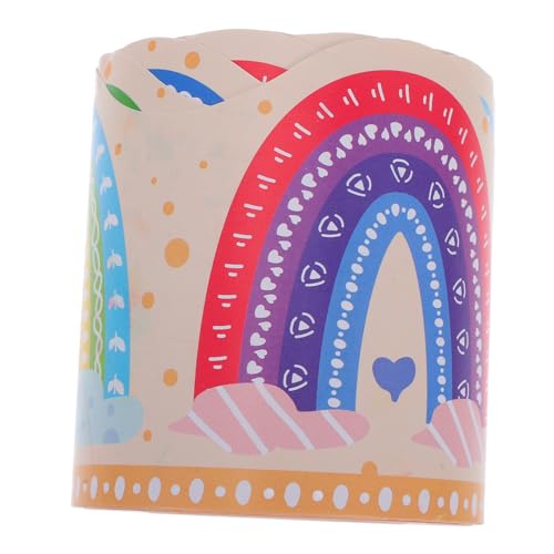 HAPINARY Bunte Pinnwand Bordüre aus Papier für Dekoration Rainbow Border mit Süßen Herzen und Punkten Anpassbar für Klassenzimmer und für Kreative Diy Projekte von HAPINARY