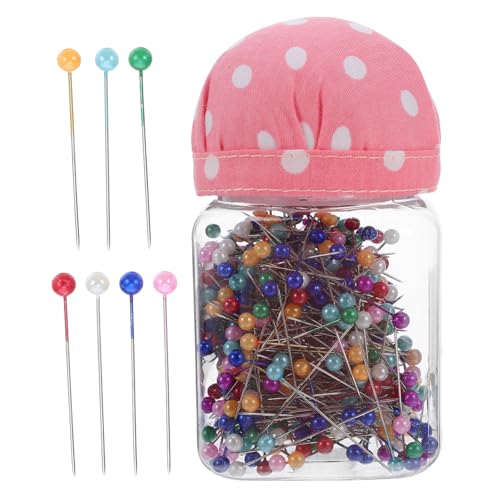 HAPINARY Bunte Stecknadeln mit Perlkopf für Präzises Nähen DIY Fabric Ball Pins mit Pilzflaschen-aufbewahrung Einfache Handhabung Positionierungsnadeln für Stickerei und Schneiderei HAPINARY Bunte Stecknadeln mit Perlkopf für Präzises Nähen DIY Fabric Ball Pins mit Pilzflaschen-aufbewahrung Einfache Handhabung Positionierungsnadeln für Stickerei und Schneiderei von HAPINARY